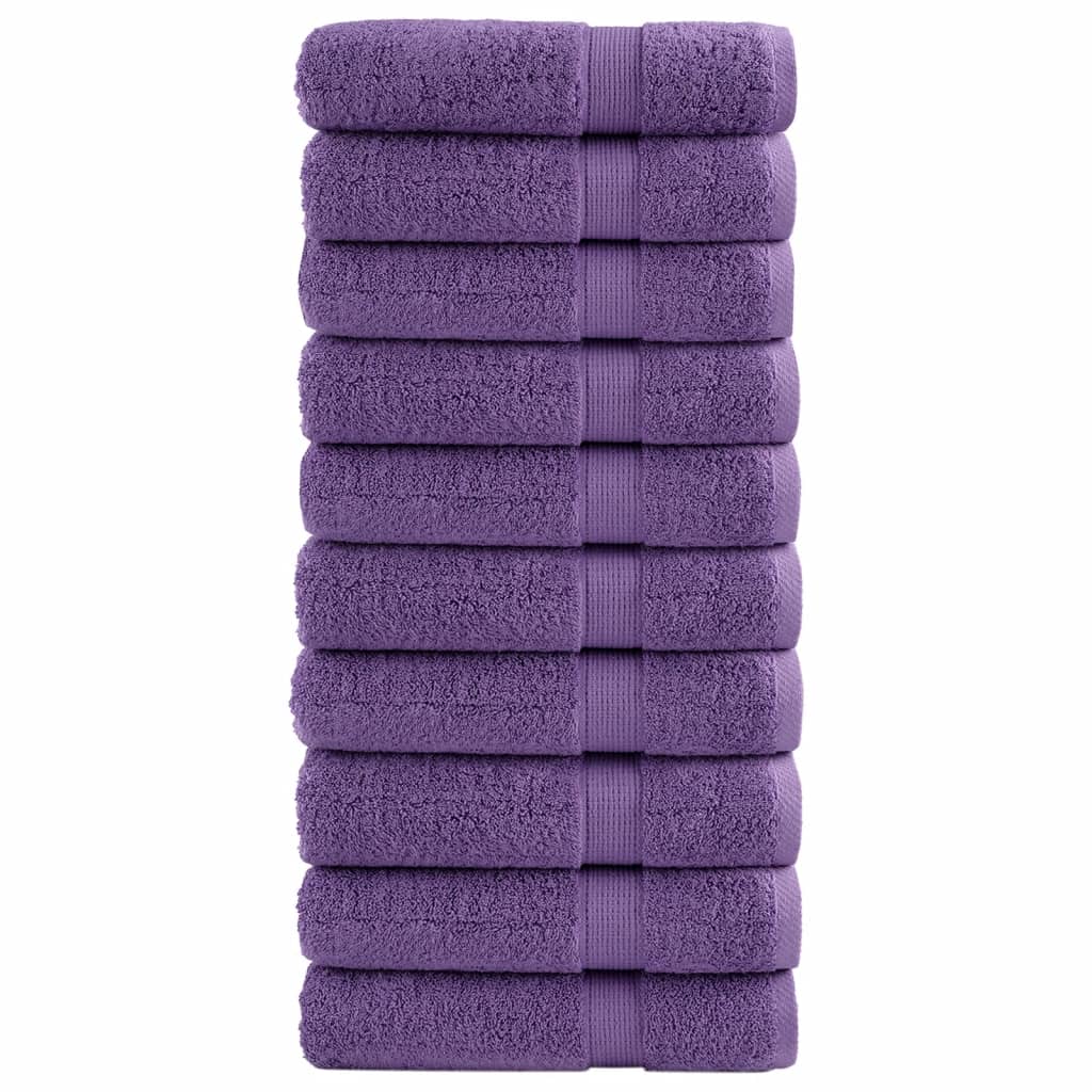 Vidaxl Towels Solund 10 st 600 g m² 50x100 cm Purple