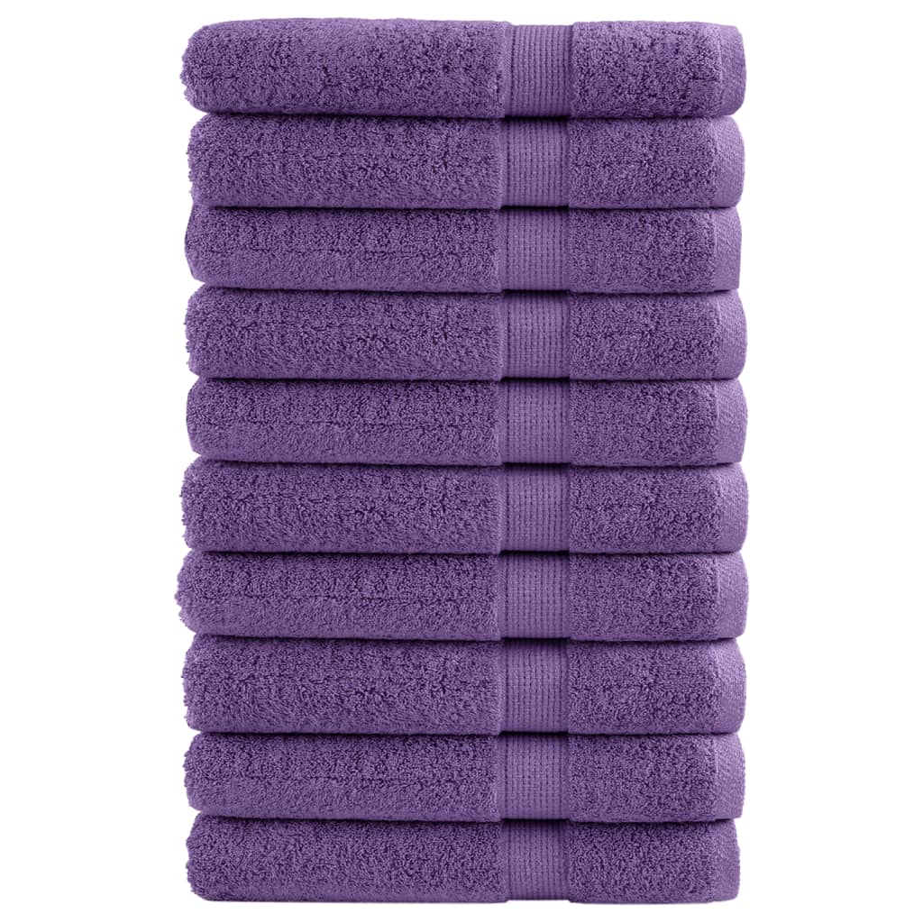 Vidaxl sauna cloths Solund 10 pcs 600 g m² 80x200 cm purple