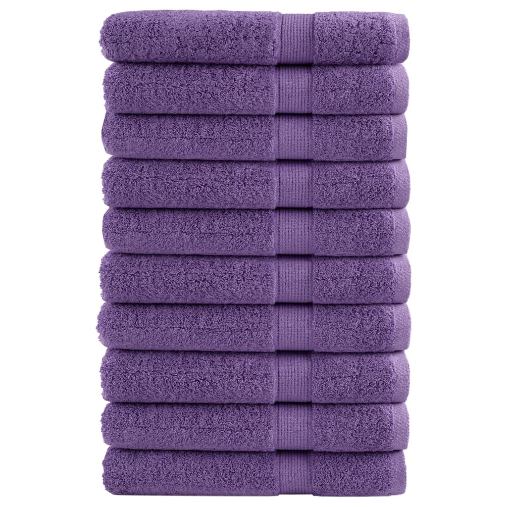 Vidaxx Handtücher Solund 10 Stück 600 g m² 100x200 cm lila