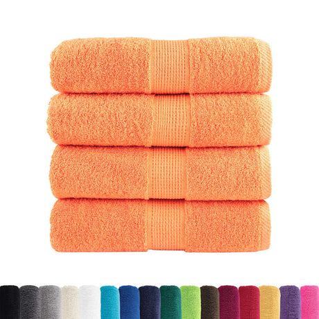 Vidaxx Premium Waschlappen solide 4 Stück orange 30x30 cm 600 g m2