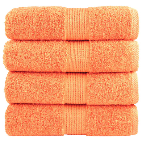 VidaXL Gästehandtücher Solund 4 Stk. 600 g m² 30x50 cm Orange