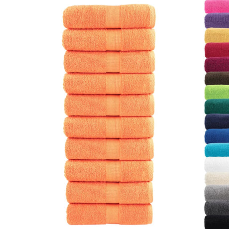 VidaXL Gästehandtücher Solund 10 St. 600 g m² 30x50 cm Orange