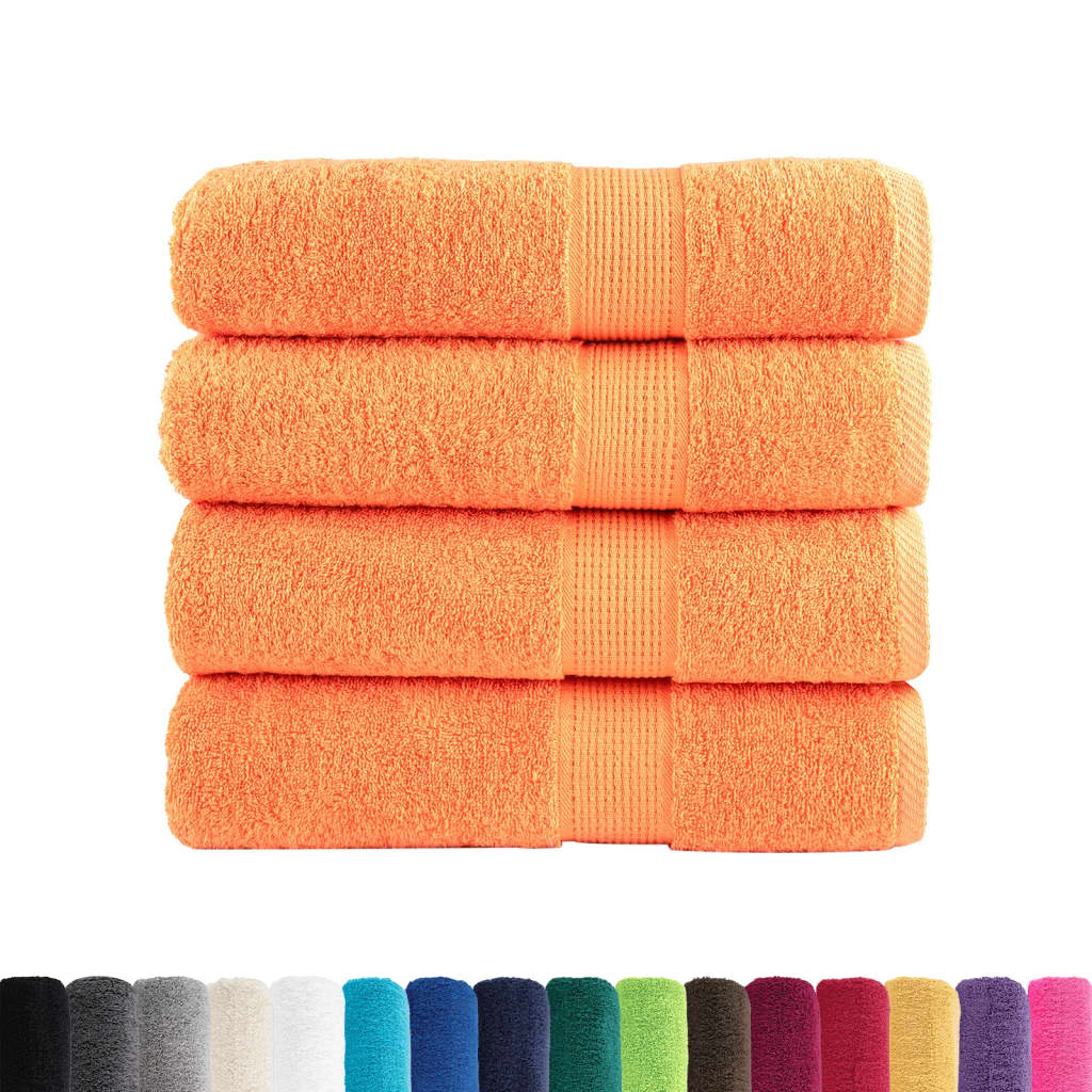 Toallas de baño Vidaxl Solund 4 PCS 600 g m² 70x140 cm naranja