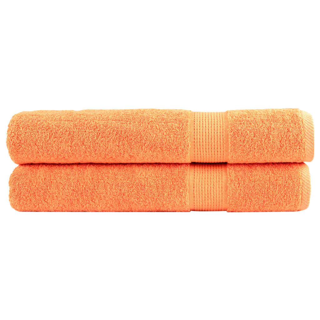 Vidaxl Sauna Cloths Solund 2 stk 600 g m² 80x200 cm orange