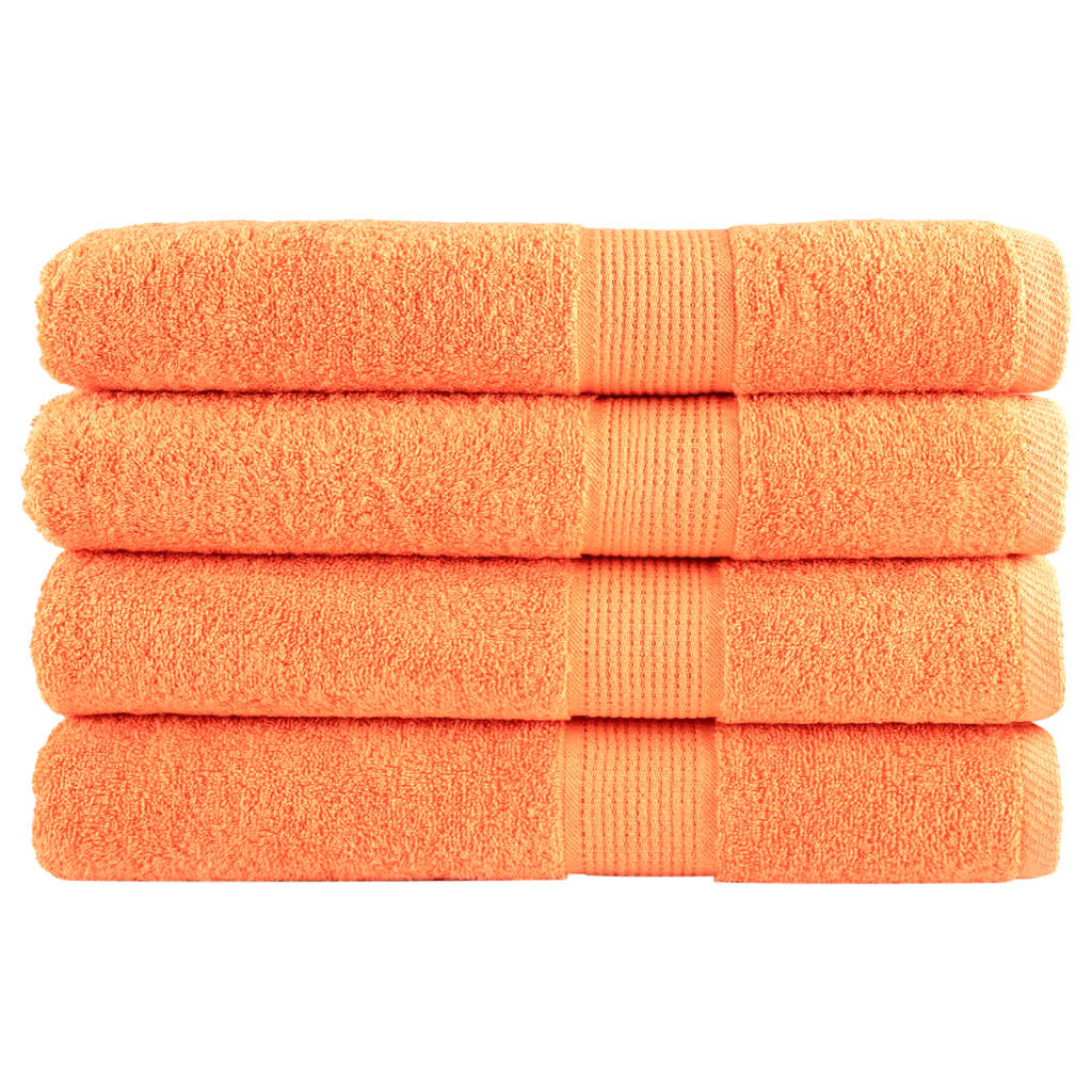 VidaXL Saunatücher Solund 4 Stk. 600 g m² 80x200 cm Orange