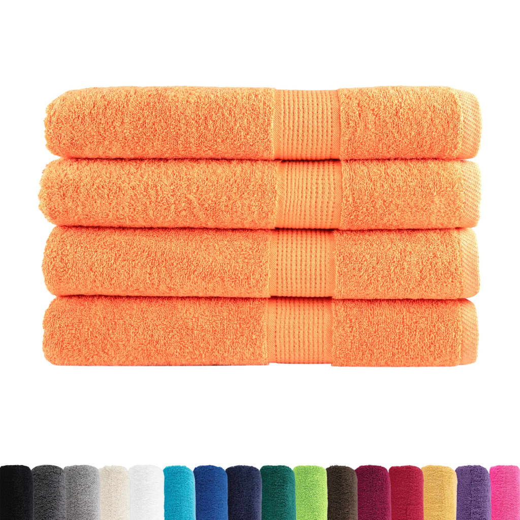 VidaXL Saunatücher Solund 4 Stk. 600 g m² 80x200 cm Orange