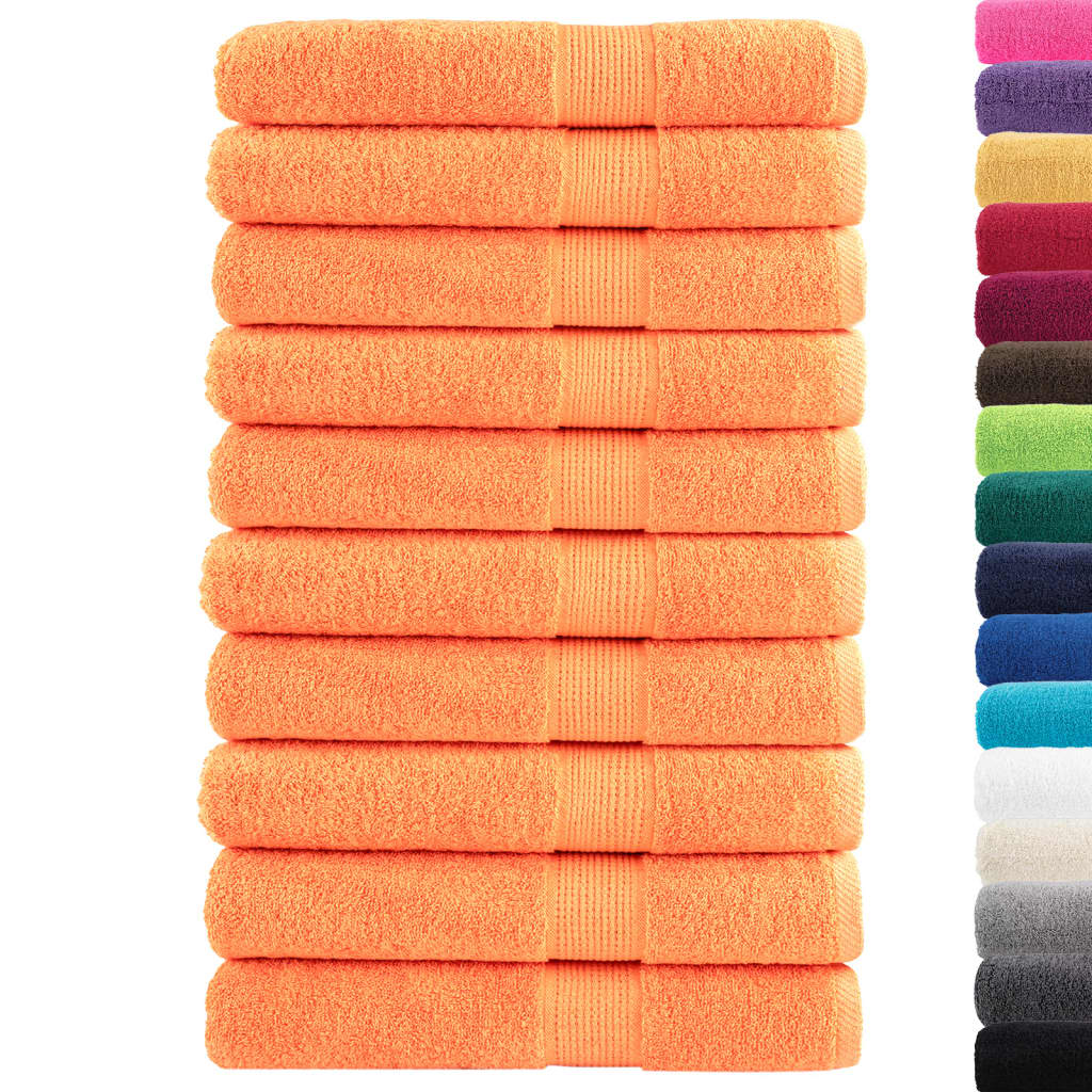 Vidaxl Sauna Cloths Solund 10 stk 600 g m² 80x200 cm orange