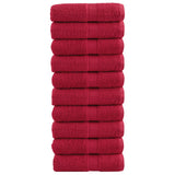 VidaXL Gästehandtücher Solund 10 St. 600 g m² 30x30 cm rot