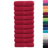 VidaXL Gästehandtücher Solund 10 St. 600 g m² 30x30 cm rot