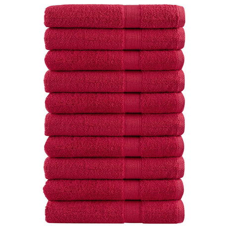 Vidaxx Saunatücher Solund 10 Stück 600 g m² 80x200 cm rot