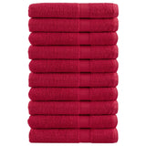 Vidaxl sauna cloths Solund 10 pcs 600 g m² 80x200 cm red