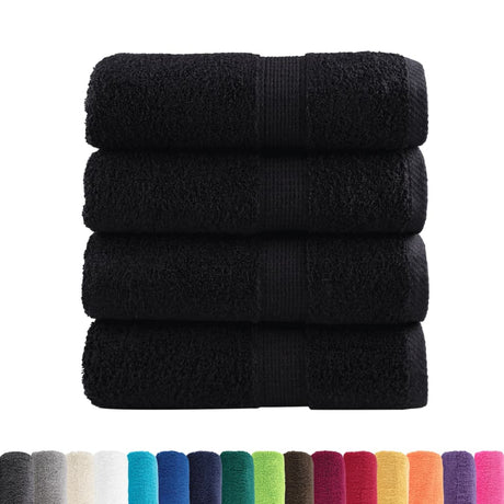 Vidaxx Premium Waschlappen solide 4 Stück schwarz 30x30 cm 600 g m2