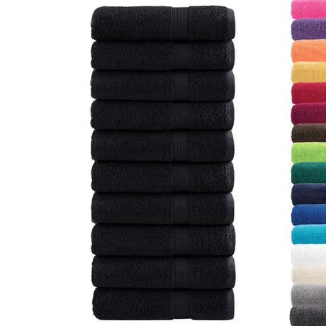 VidaXL Handtücher SOLUND 10 Stück 600 g m² 50x100 cm schwarz