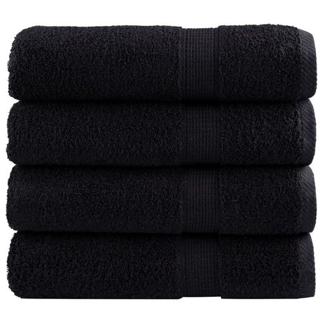 VidaXL Badetücher Solund 4 Stück 600 g m² 70x140 cm schwarz