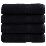 Toallas de baño Vidaxl Solund 4 PCS 600 g m² 70x140 cm Negro