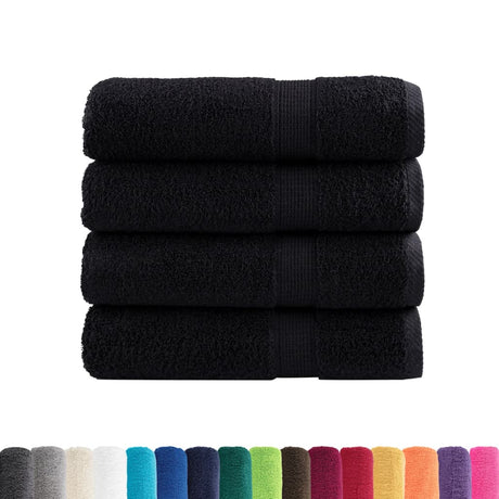 VidaXL Badetücher Solund 4 Stück 600 g m² 70x140 cm schwarz