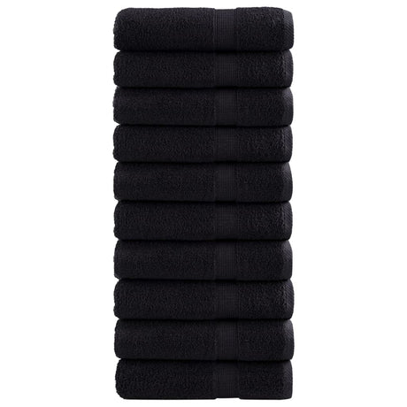 VidaXL Badetücher Solund 10 Stück 600 g m² 70x140 cm schwarz