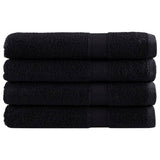 VidaXL Saunatücher Solund 4 Stk. 600 g m² 80x200 cm Schwarz