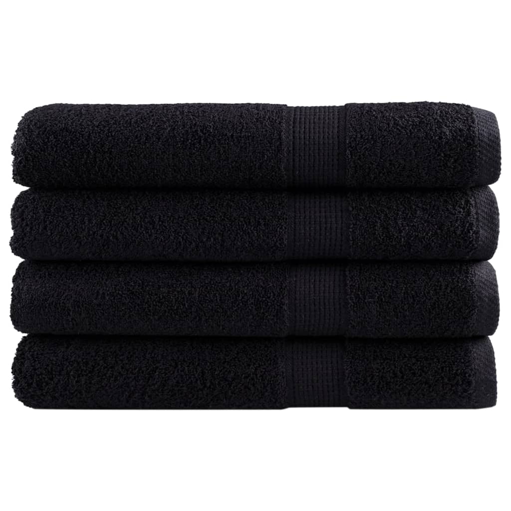 Vidaxl sauna cloths Solund 4 pcs 600 g m² 80x200 cm black