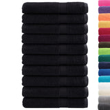 VidaXL Saunatücher Solund 10 Stück 600 g m² 80x200 cm Schwarz