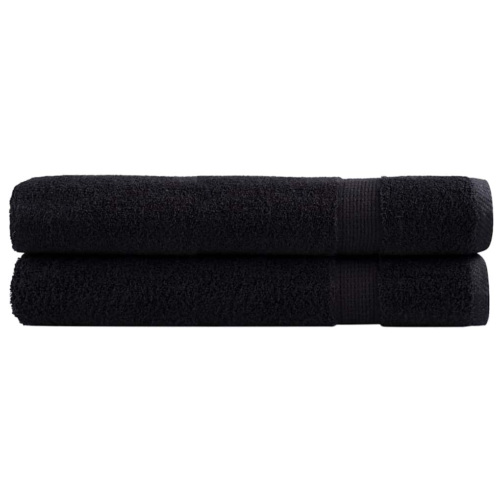 VidaXL Handtücher SOLUND 2 Stück 600 g m² 100x200 cm schwarz