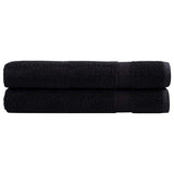 VidaXL Handtücher SOLUND 2 Stück 600 g m² 100x200 cm schwarz