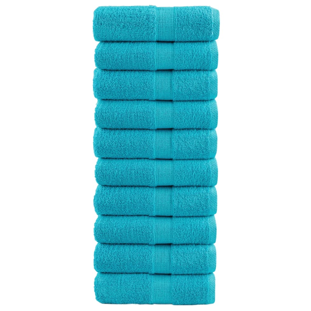 VidaXL Gastendoekjes SOLUND 10 st 600 g m² 30x30 cm turquoise