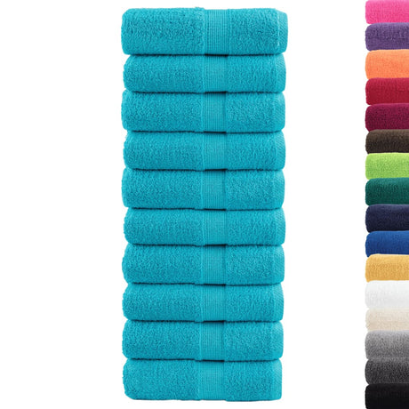 Vidaxx Premium Waschlappen Solund 10 Stück Türkis 30x30 cm 600 g m2