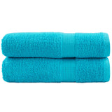 Vidaxl handdoeken solund 2 st 600 g m² 50x100 cm turquoise