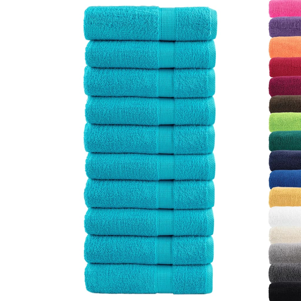 Vidaxx Handtücher Solund 10 Stück 600 g m² 50x100 cm türkis