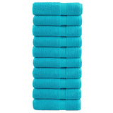 Vidaxl Bad Towel Folits 10 PCS 600 g m² 70x140 cm t thquoise