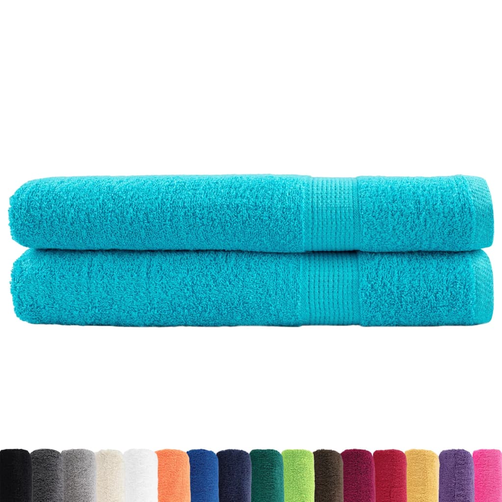 Vidaxl sauna cloths Solund 2 pcs 600 g m² 80x200 cm turquoise