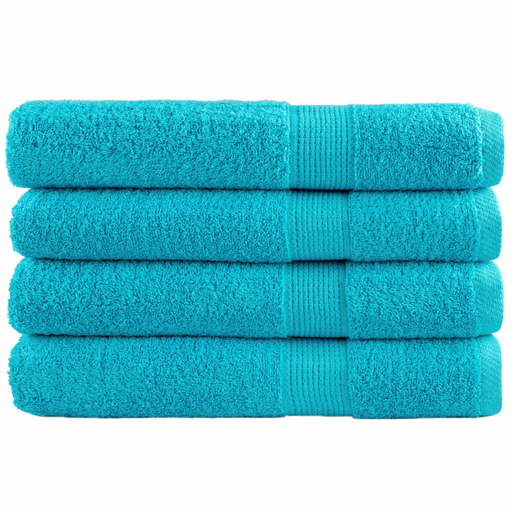 VidaXL Saunatücher Solund 4 Stk. 600 g m² 80x200 cm Türkis