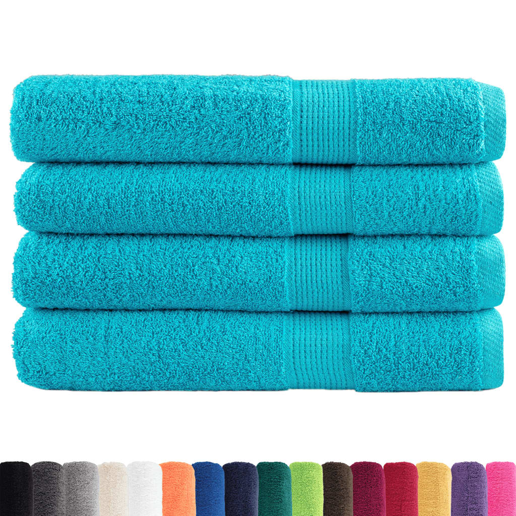 Vidaxl sauna cloths Solund 4 pcs 600 g m² 80x200 cm turquoise