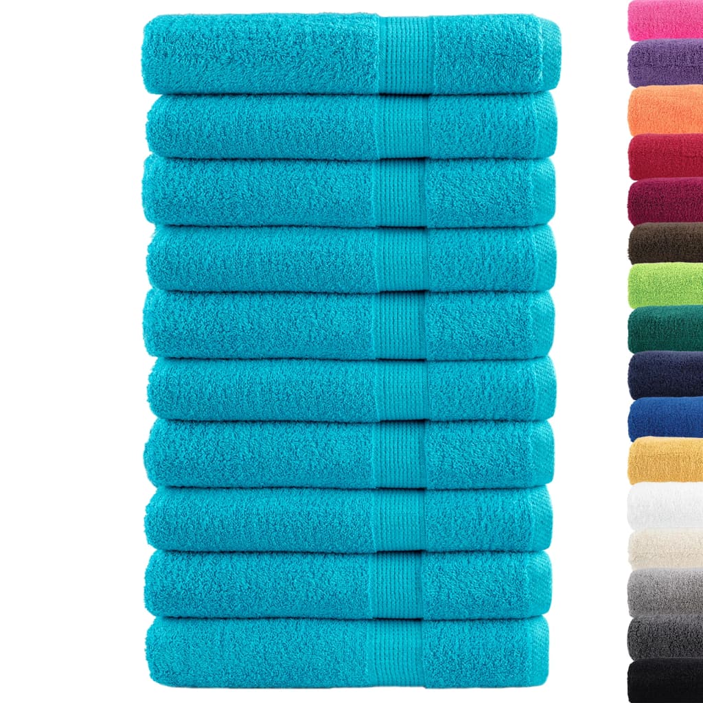 Vidaxx Handtücher Solund 10 Stück 600 g m² 100x200 cm türkis