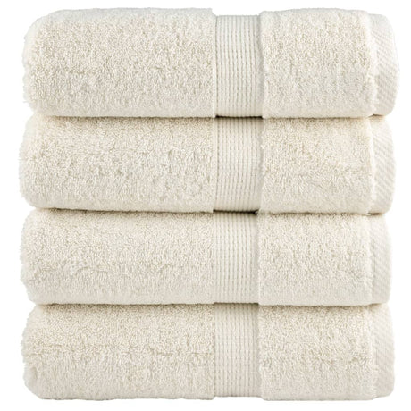 Vidaxx Premium Waschlappen Solund 4 Stück Creme 30x30 cm 600 g m2