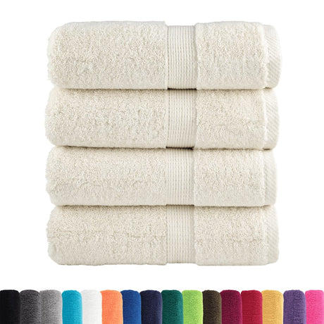 Vidaxx Premium Waschlappen Solund 4 Stück Creme 30x30 cm 600 g m2