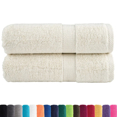 VidaXL Gästehandtücher Solund 2 St. 600 g m² 30x50 cm cremefarben