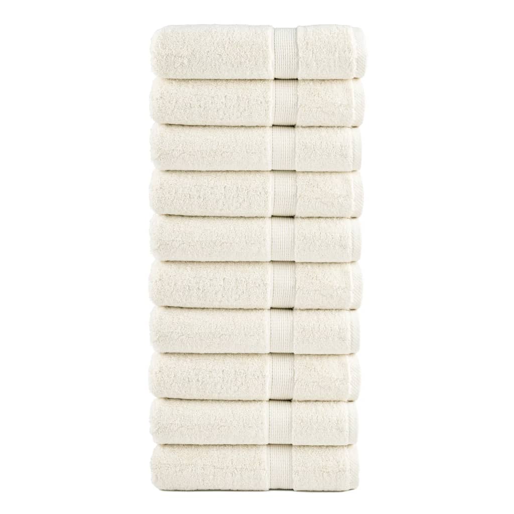 Toallas de baño de Vidaxl Solund 10 PCS 600 g m² 70x140 cm de crema -cochinillo