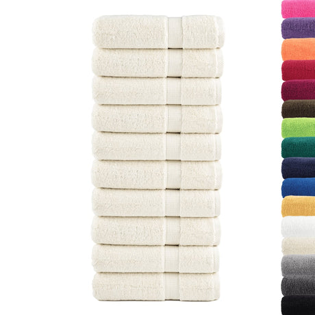 VidaXL Badetücher Solund 10 Stück 600 g m² 70x140 cm cremefarben