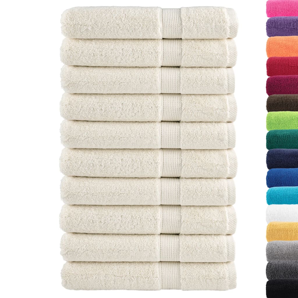 Vidaxx Handtücher Solund 10 Stück 600 g m² 100x200 cm Creme