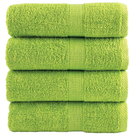Vidaxx Premium Waschlappen Solund 4 Stück Apfelgrün 30x30 cm 600 g m²