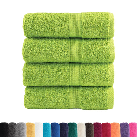 Vidaxx Premium Waschlappen Solund 4 Stück Apfelgrün 30x30 cm 600 g m²