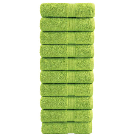 Vidaxx Premium Waschlappen Solund 10 Stück Apfelgrün 30x30 cm 600 g m²