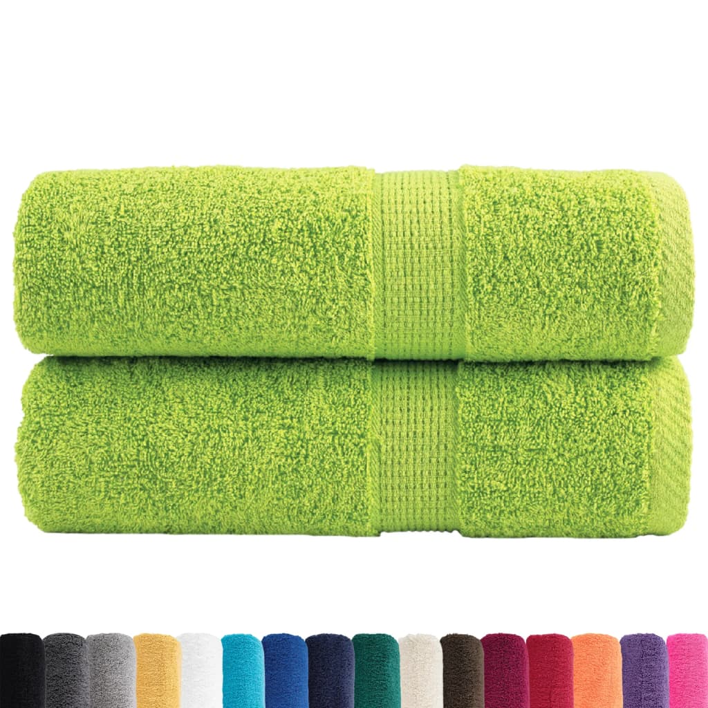VidaXL Gästehandtücher Solund 2 St. 600 g m² 30x50 cm Apfelgrün