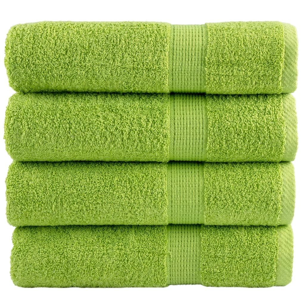 VidaXL Badetücher SOLUND 4 Stk. 600 g m² 70x140 cm apfelgrün