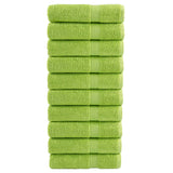 Vidaxl Bath towels Solund 10 pcs 600 g m² 70x140 cm apple green