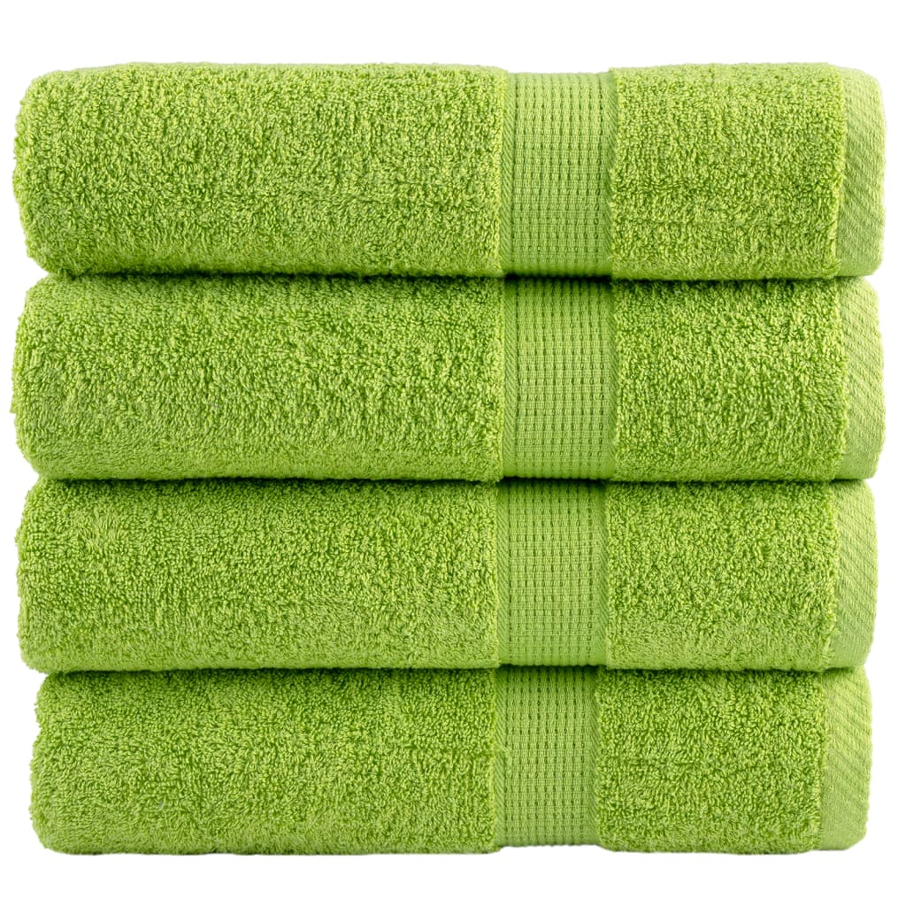 Serviettes de bain vidaxl solund 4 pcs 600 g m² 100x150 cm