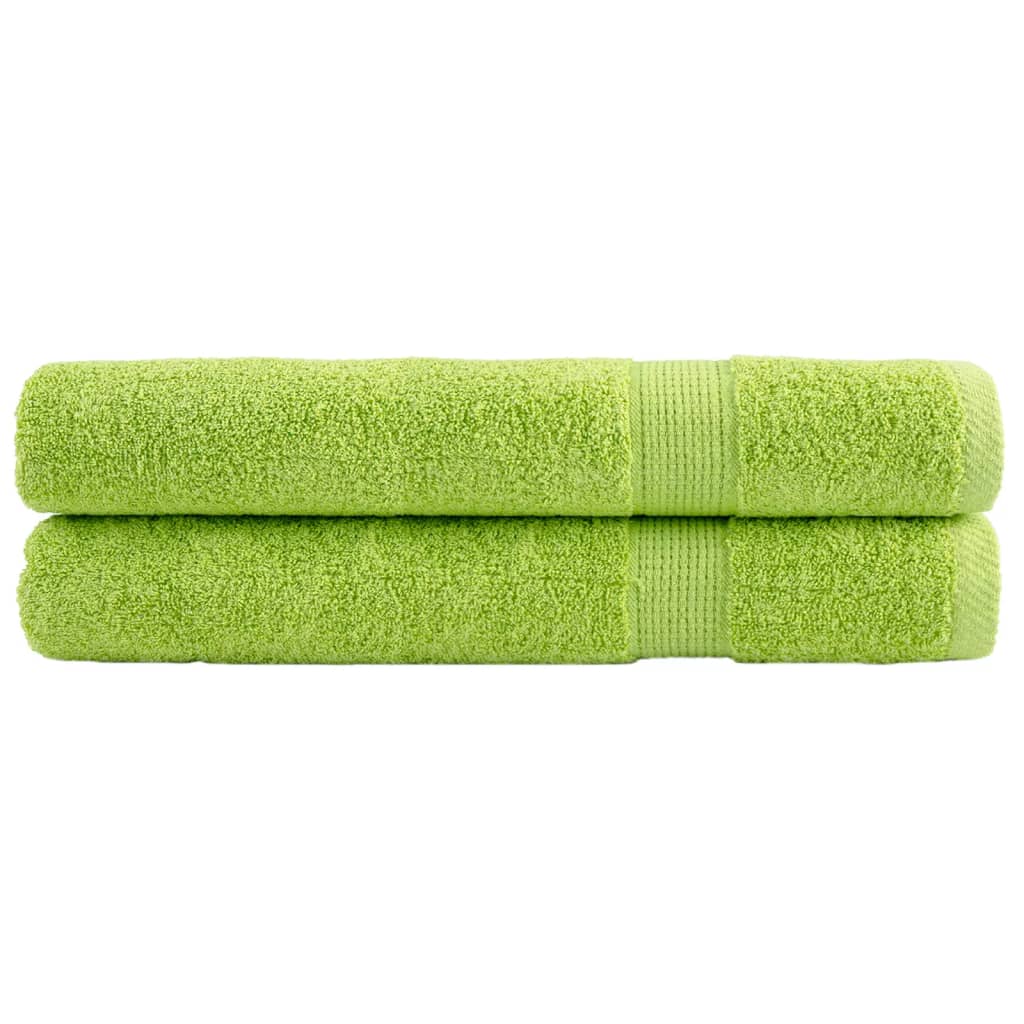 Vidaxl sauna cloths Solund 2 pcs 600 g m² 80x200 cm apple green