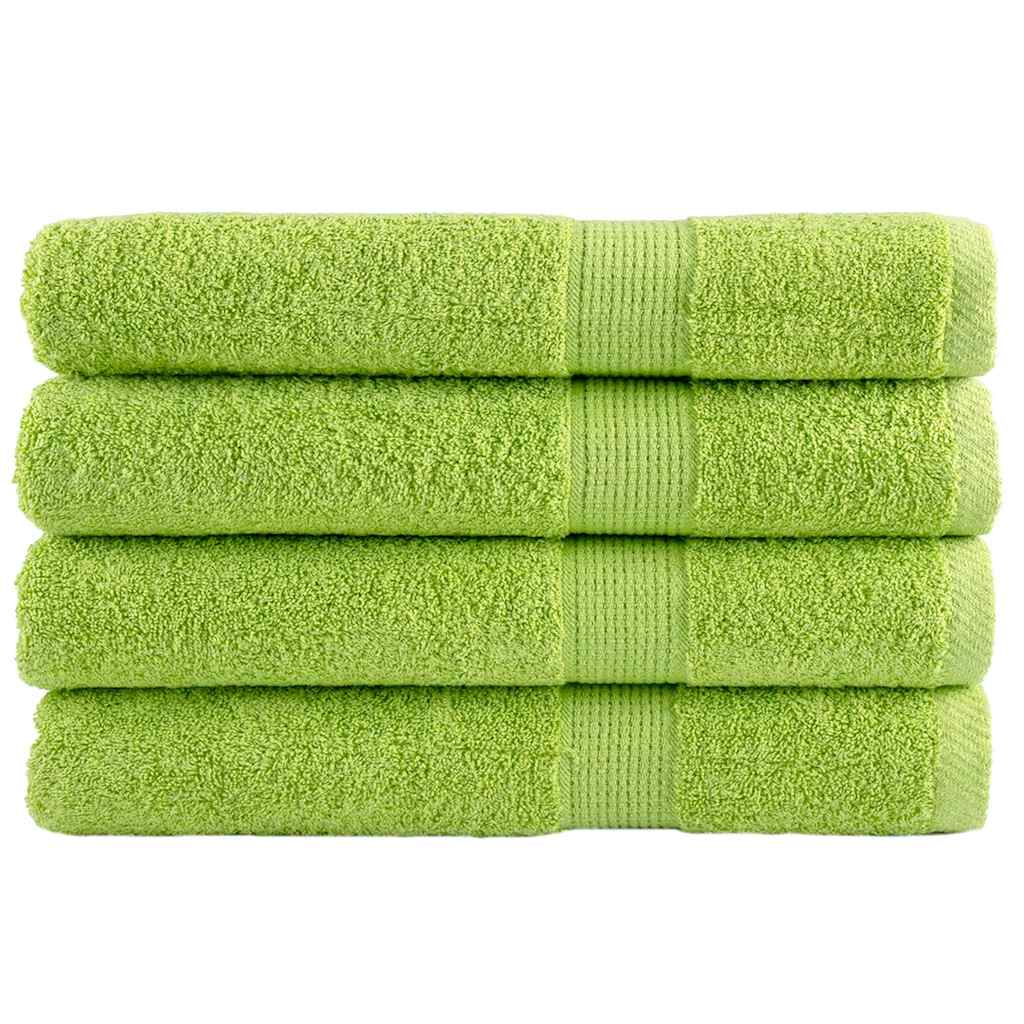 VidaXL Saunatücher Solund 4 Stk. 600 g m² 80x200 cm Apfelgrün